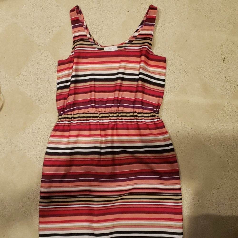 Loft Sleeveless Striped Dress